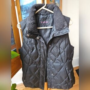 Women's Black Quilted Vest